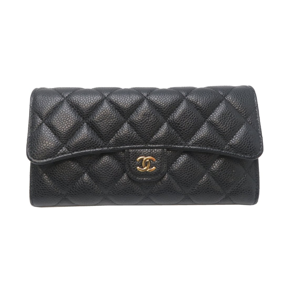 Chanel Classic Long Wallet AP0241 Women's Caviar Leather Black (1 of 11)