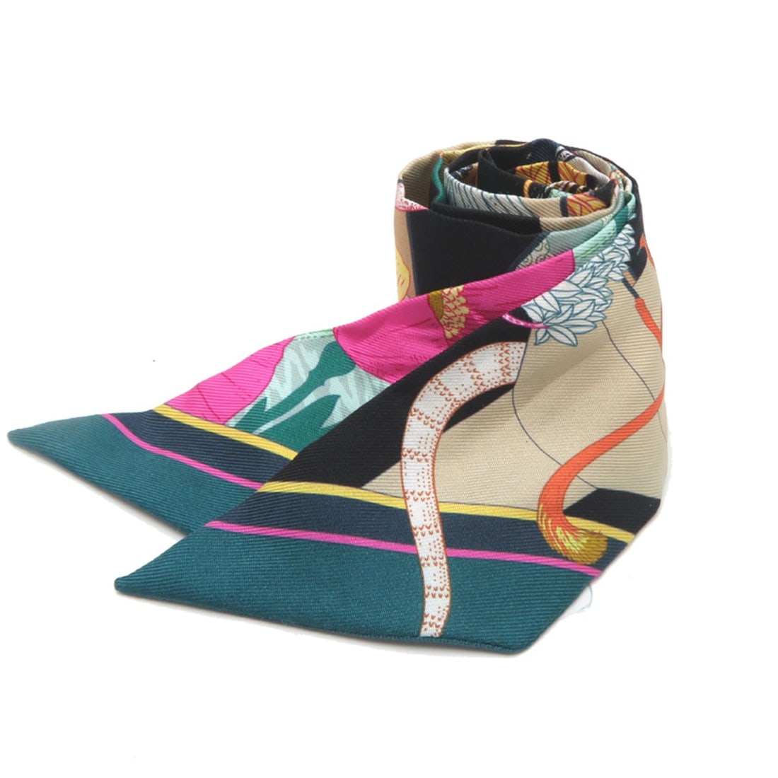 Hermes Hermès Twilly Precious Paradise Women's Scarf/Muffler in Multicolored Silk (1 of 12)