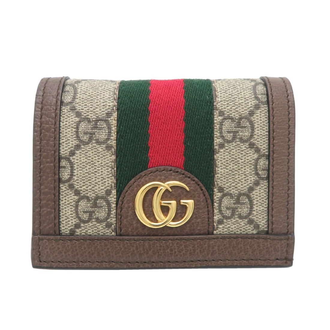 Gucci Ophidia Compact Wallet Women's Bifold 523155 GG Supreme Beige (1 of 12)