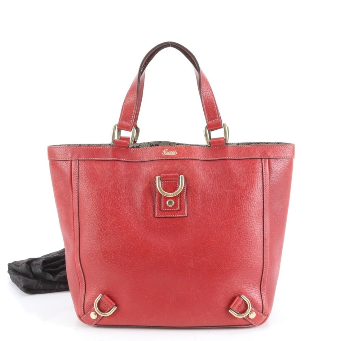 Gucci Abbey GG Canvas 130739 Leather Handbag Shoulder Bag with Gold Hardware for Women (1 of 13)