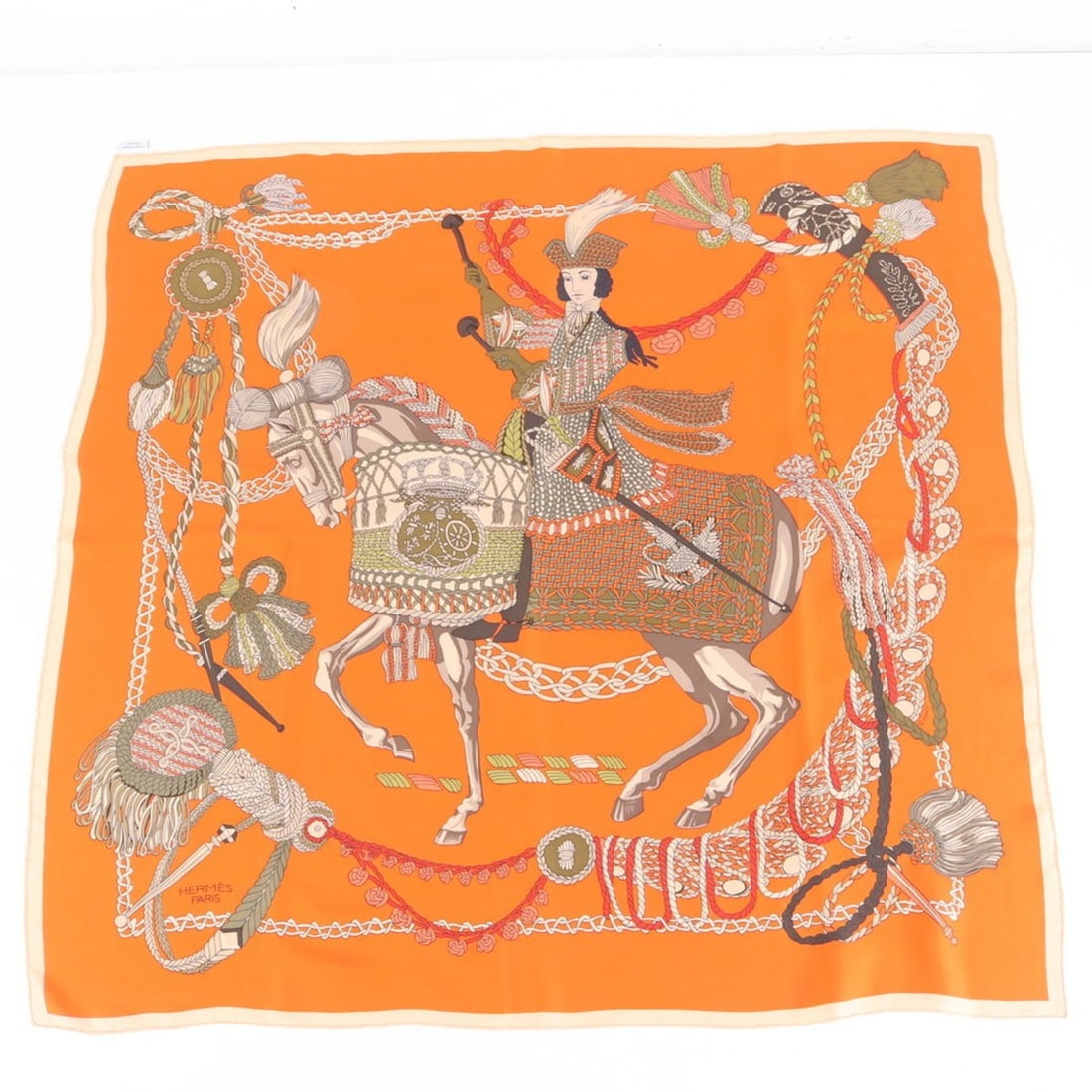 Hermes Hermès Carré 90 Le Timbalier Timpani Player Scarf Silk C Mark Stole for Women (1 of 13)