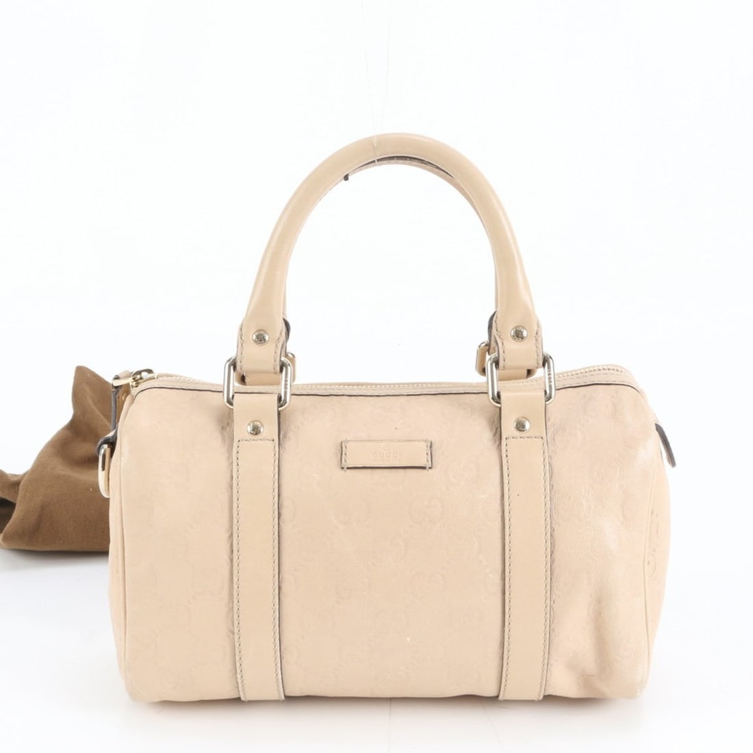 Gucci Guccissima 193604 Leather Handbag Mini Boston Tote with Silver Hardware for Women (1 of 15)