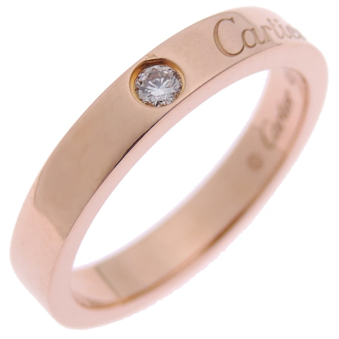 Cartier C de Wedding Diamond #48 Women's Ring B4086400 750 Pink Gold: --- Catalog ---Category: SizeJP Size: 8US Size: 4.5Category: DesignType: Band ringStone: DiamondGender: WomenMaterial: Pink gold (18K)Category: GeneralMPN: B4086400Brand: Cartier--- Item List