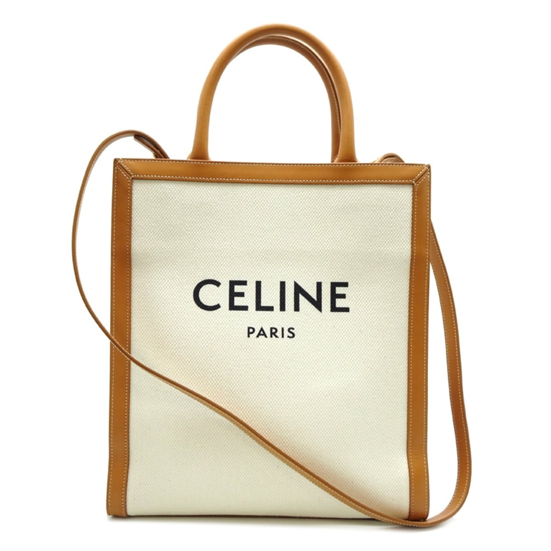 Celine Vertical Cabas Small 2-Way Tote Bag, Women's/Men's, 192082, Coated Canvas, White: --- Catalog ---Category: SizeSize (HxWxD): 31.5cm x 28cm x 7.5cm / 12.4'' x 11.02'' x 2.95''Category: DesignType: Tote bagColor: Brown, WhiteGender: Men,WomenMaterial: Coated canvas , Leather Category