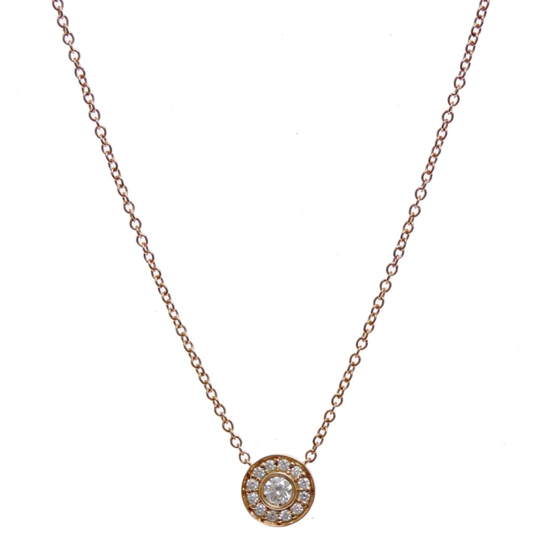 Tiffany Circlet Diamond Women's Necklace 90302485 in 750 Pink Gold (1 of 11)