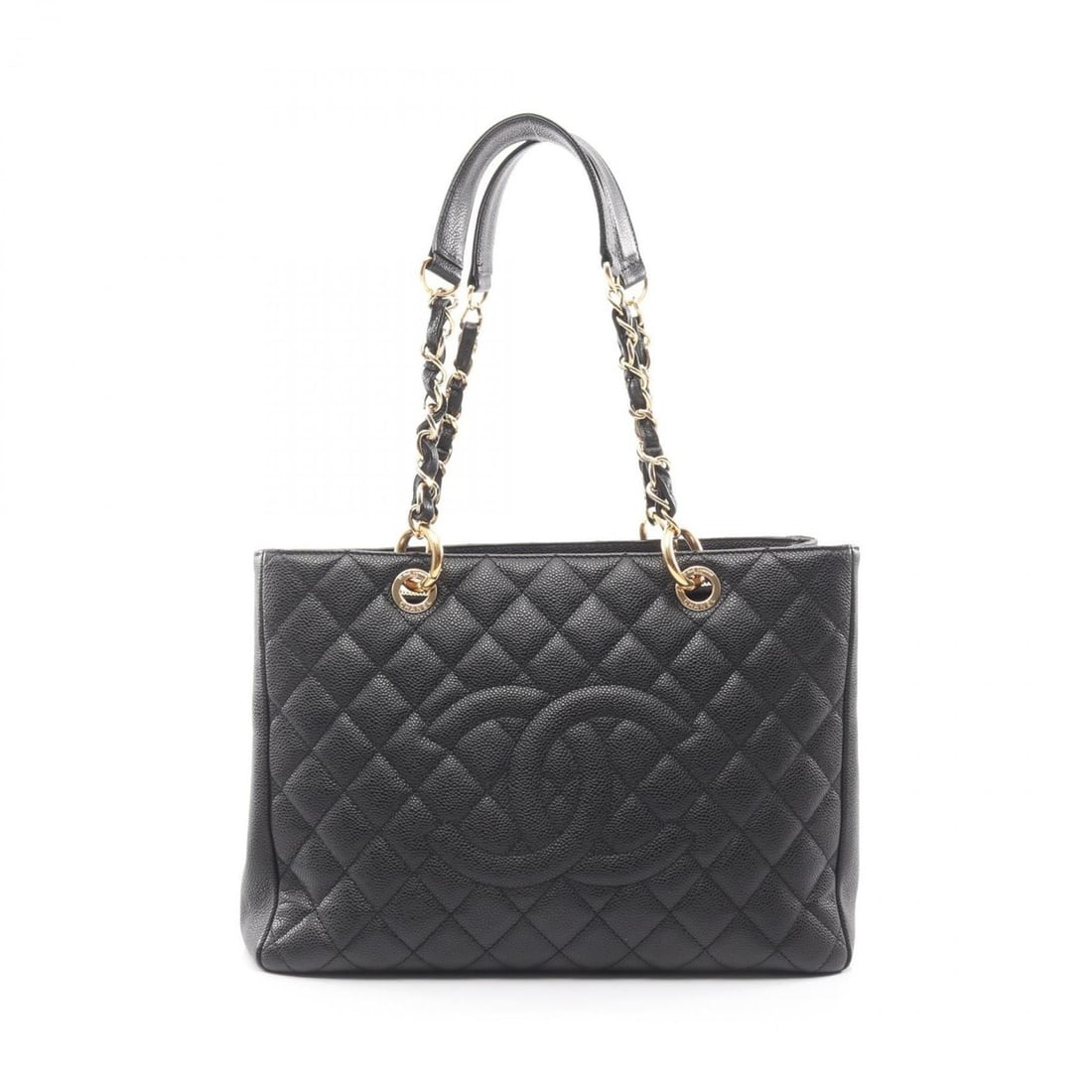 CHANEL Matelasse Grand Shopping GST Tote Bag in Grained Calfskin Leather, Women's, Black: --- Catalog ---Category: SizeSize (HxWxD): 24.5cm x 34cm x 13cm / 9.64'' x 13.38'' x 5.11''Category: DesignType: Tote bagColor: BlackGender: WomenMaterial: Leather Hardware Color: GoldCategory: Genera