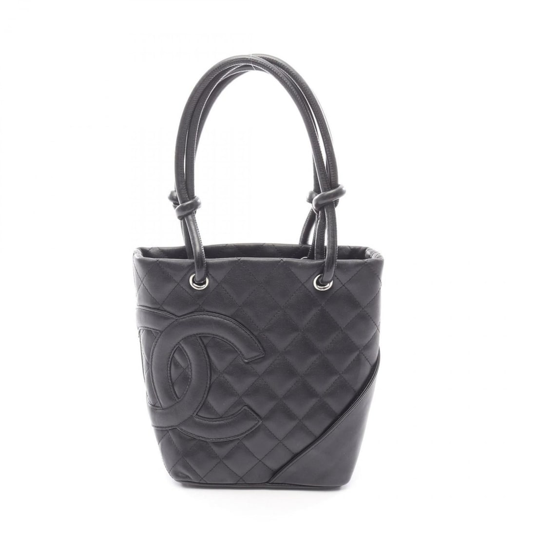 CHANEL Cambon Line Small Tote Bag, Leather, Women's, Black: --- Catalog ---Category: SizeSize (HxWxD): 20cm x 15cm x 9.5cm / 7.87'' x 5.9'' x 3.74''Category: DesignType: Tote bagColor: BlackGender: WomenMaterial: Leather Hardware Color: SilverCategory: General