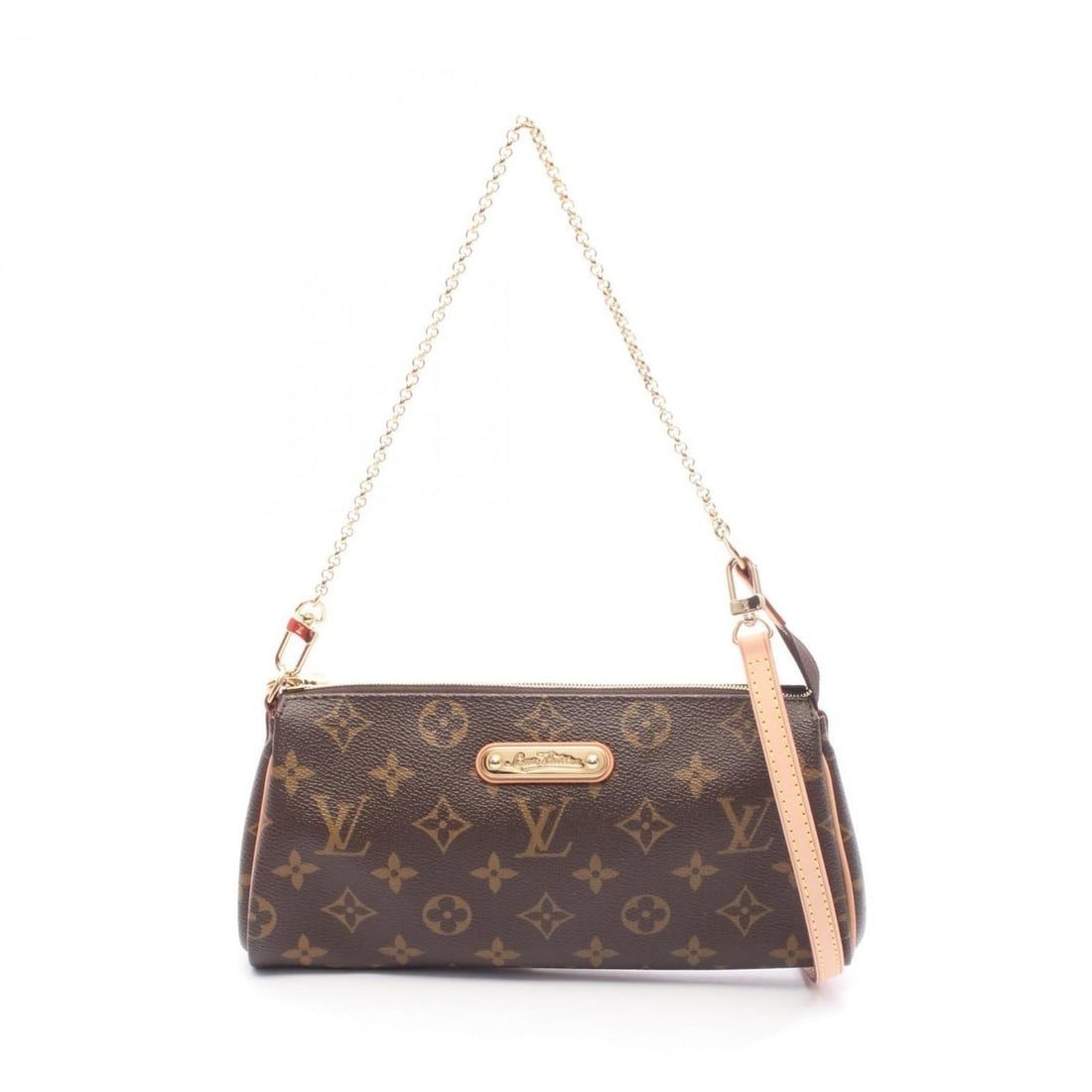 Louis Vuitton Eva Shoulder Bag, Coated Canvas and Leather, Monogram, Women's, Brown, M95567: --- Catalog ---Category: SizeSize (HxWxD): 12cm x 25cm x 4cm / 4.72'' x 9.84'' x 1.57''Category: DesignType: Shoulder bagColor: BrownGender: WomenMaterial: Coated canvas , Leather Category: GeneralMPN