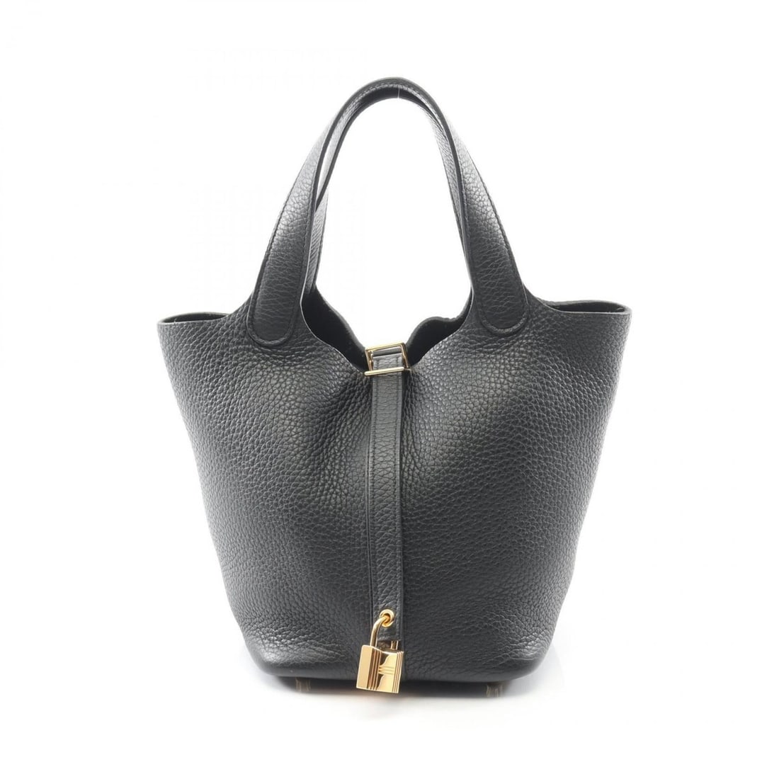 Hermes Hermès Picotin Lock PM handbag in Taurillon Clemence leather, black. (1 of 12)