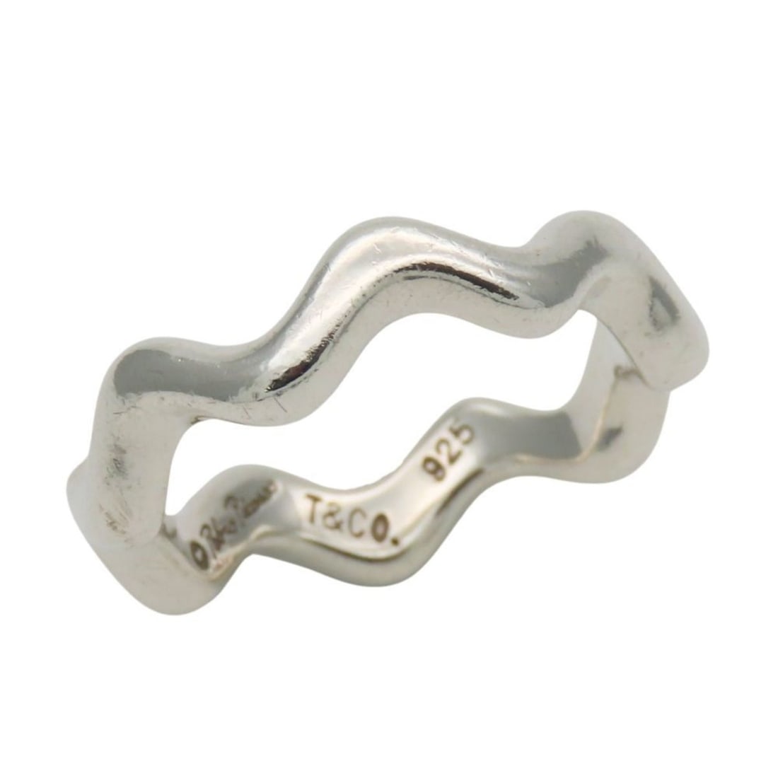 Tiffany & Co. Zigzag Wave Ring, 925 Sterling Silver, Paloma Picasso, Women's: --- Catalog ---Category: SizeWeight: 4.1g / 0.14oz.JP Size: 11US Size: 6Category: DesignType: Band ringColor: SilverGender: WomenMaterial: Silver 925Category: GeneralBrand: Tiffany--- Item List ---Sec