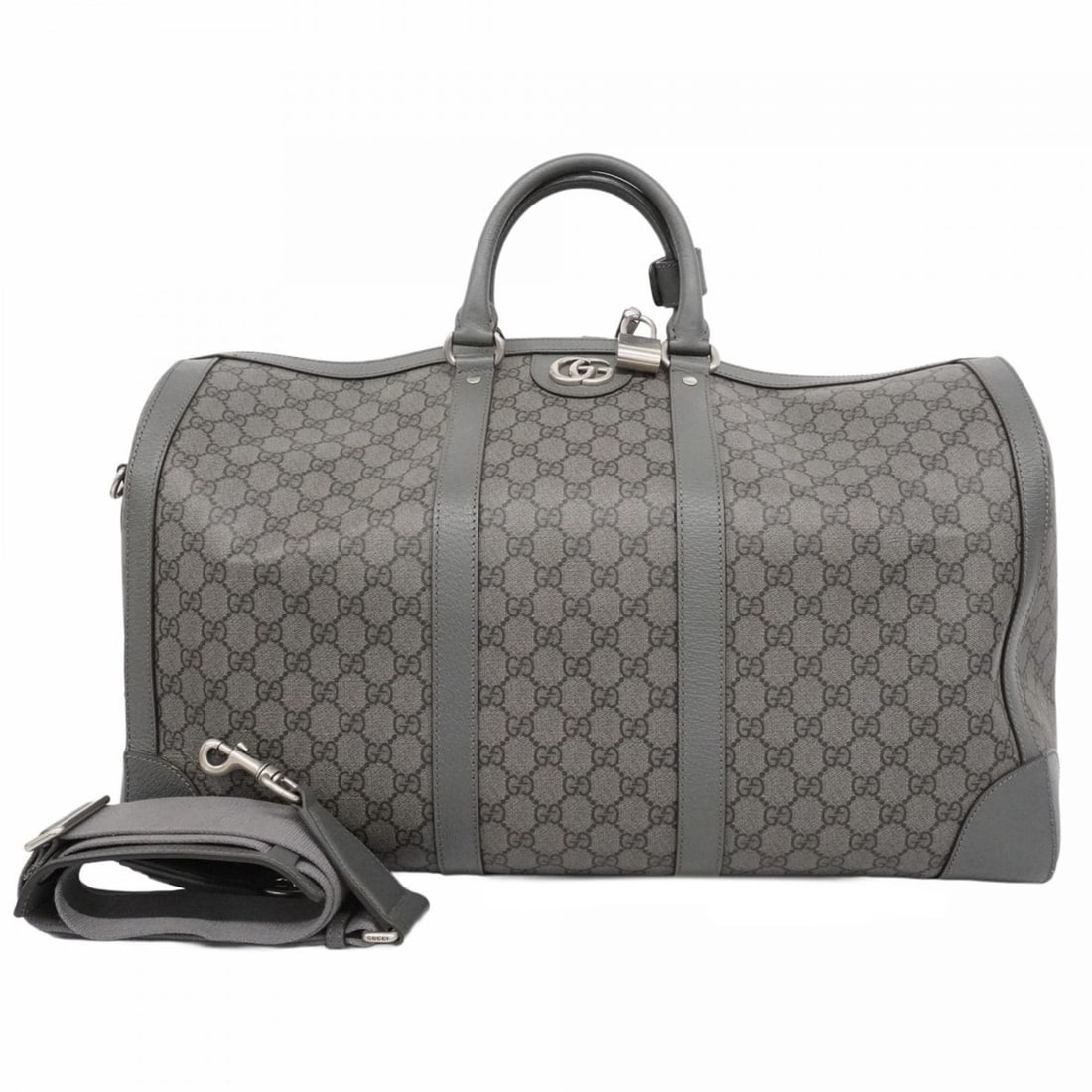 Gucci Ophidia Boston Bag 724612 Gray Men's: --- Catalog ---Category: SizeSize (HxWxD): 31.5cm x 52cm x 29cm / 12.4'' x 20.47'' x 11.41''Category: DesignType: Boston bagColor: GrayGender: MenMaterial: PVC Hardware Color: SilverCategory: GeneralB