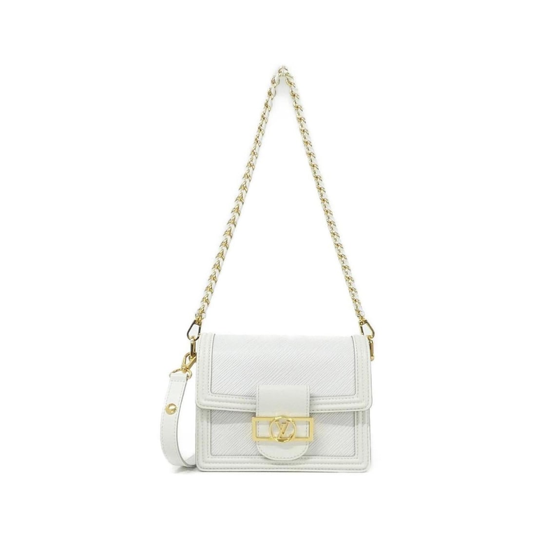 Louis Vuitton Epi Dauphine Mini M55963 Shoulder Bag: --- Catalog ---Category: SizeSize (HxWxD): 15cm x 20cm x 10cm / 5.9'' x 7.87'' x 3.93''Category: DesignType: Shoulder bagColor: WhiteGender: WomenMaterial: Leather Leather/Fur Type: CalfskinCategory: