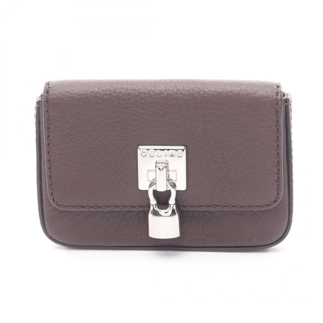 Celine Cadena Motif Business Card Case, Leather, Women's, Brown: --- Catalog ---Category: DesignType: Card caseColor: BrownGender: WomenMaterial: Leather Category: GeneralBrand: CelineCategory: Physical PropertiesSize (HxWxD): 7cm x 10cm x 1cm / 2.75'' x 3.93'' x