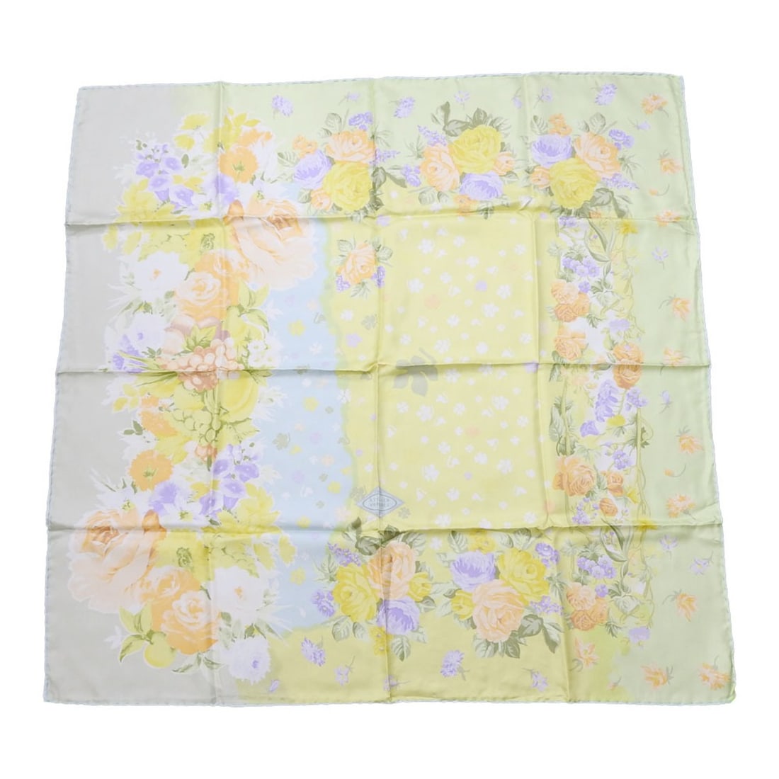 Gianni Versace Scarf/Muffler Silk Flower Green Yellow Women's GIANNI VERSACE (1 of 19)