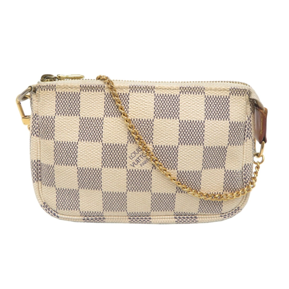 Louis Vuitton Mini Pochette Accessoires Women's Pouch N58010 (Discontinued) Damier Azur Leather,: --- Catalog ---Category: SizeSize (HxWxD): 9.5cm x 14.5cm x 2.5cm / 3.74'' x 5.7'' x 0.98''Category: DesignType: PochetteColor: WhiteGender: WomenMaterial: Damier Azur Category: GeneralLine: Damier Az
