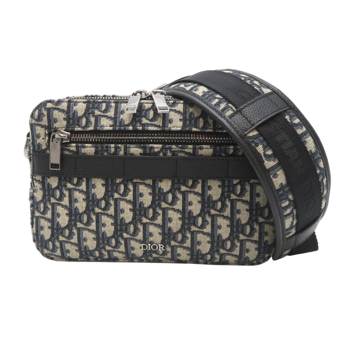 Christian Dior Dior Oblique Safari Messenger Bag, Women's and Men's Shoulder Canvas, Navy (1 of 17)