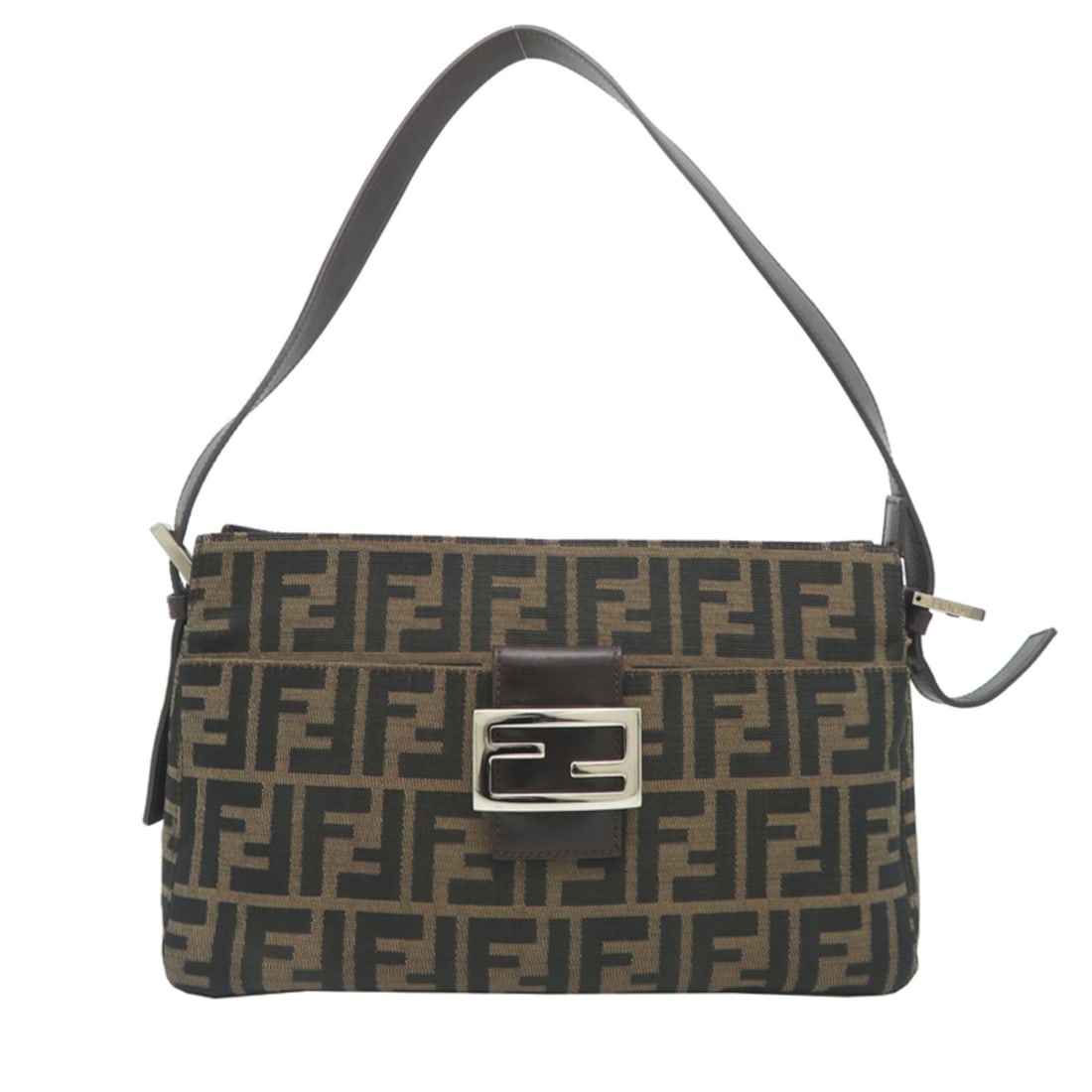Fendi Mamma Bucket Zucca Print One-Shoulder Women's Shoulder Bag 2288-26566-008 Canvas Brown (1 of 15)