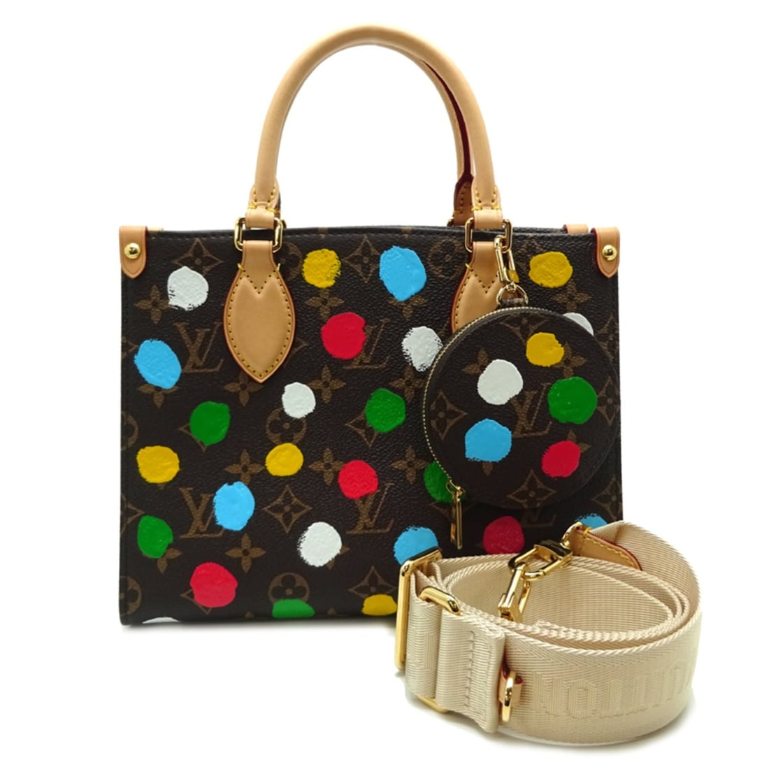 Louis Vuitton On the Go PM Handbag in Collaboration with Yayoi Kusama, M46380 (Discontinued), (1 of 11)