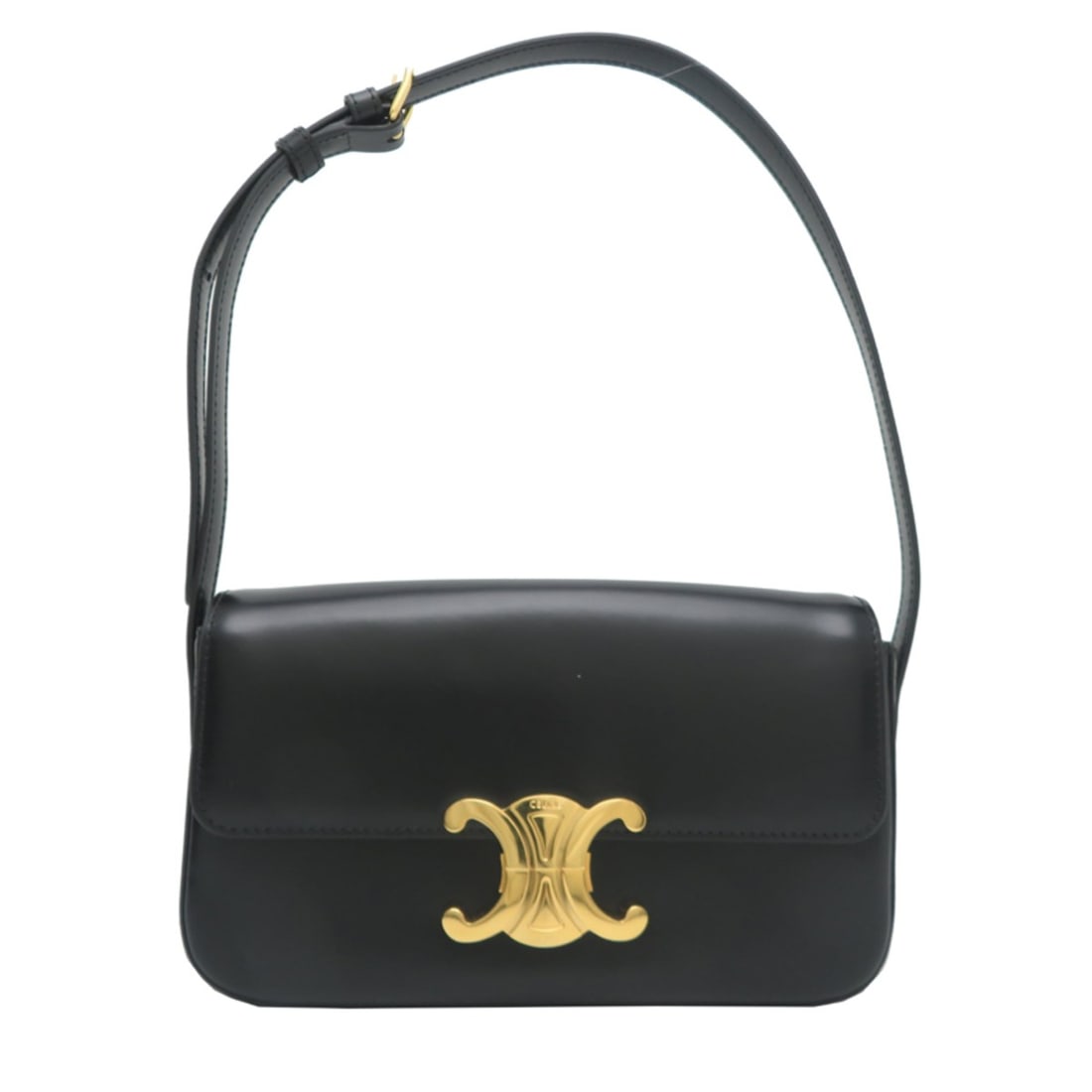 Celine Triomphe Women's Shoulder Bag 194143BF4 Shiny Calfskin Black (1 of 12)