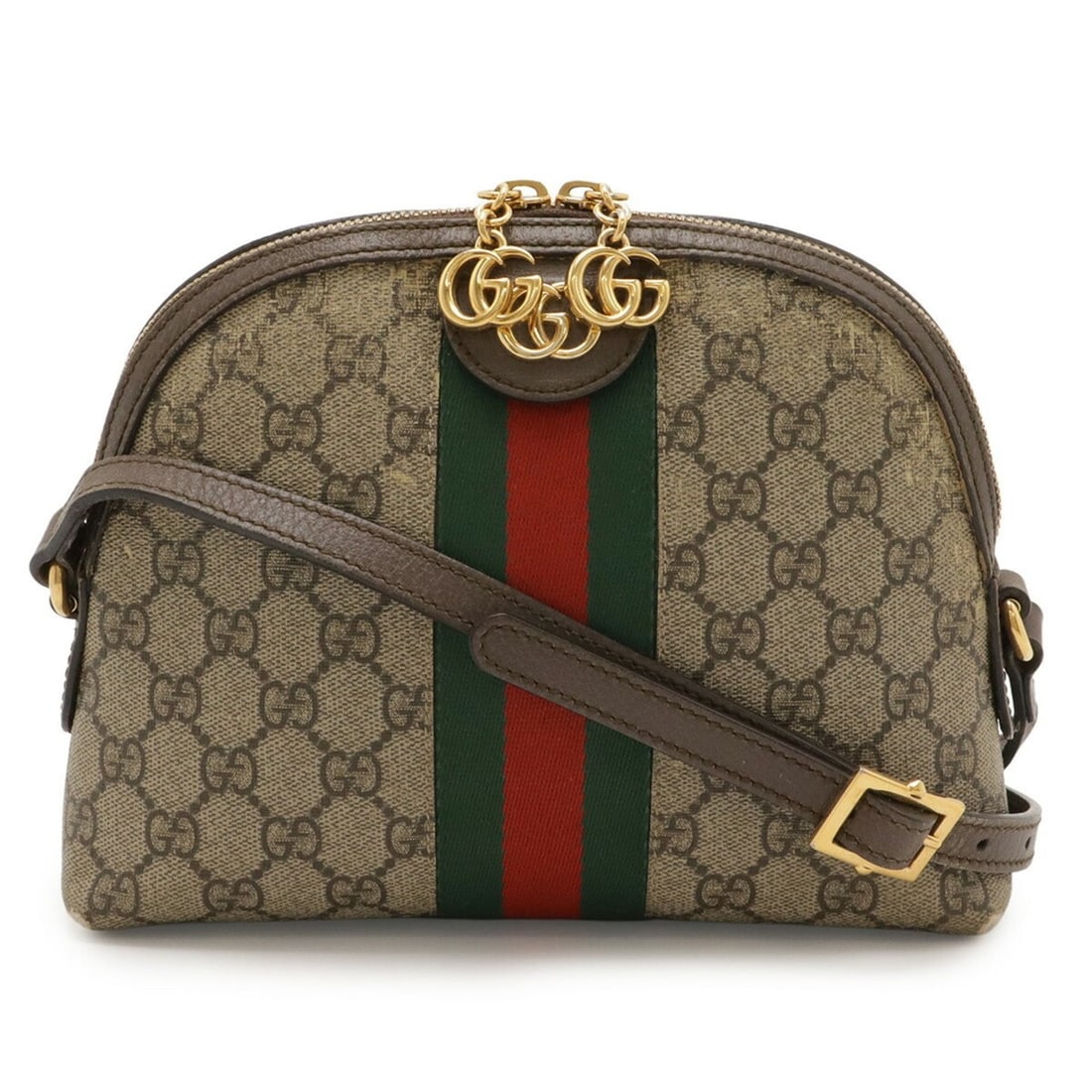 GUCCI Ophidia Small Shoulder Bag GG Supreme Sherry Line Pochette PVC Beige Mocha Brown 499621 (1 of 15)