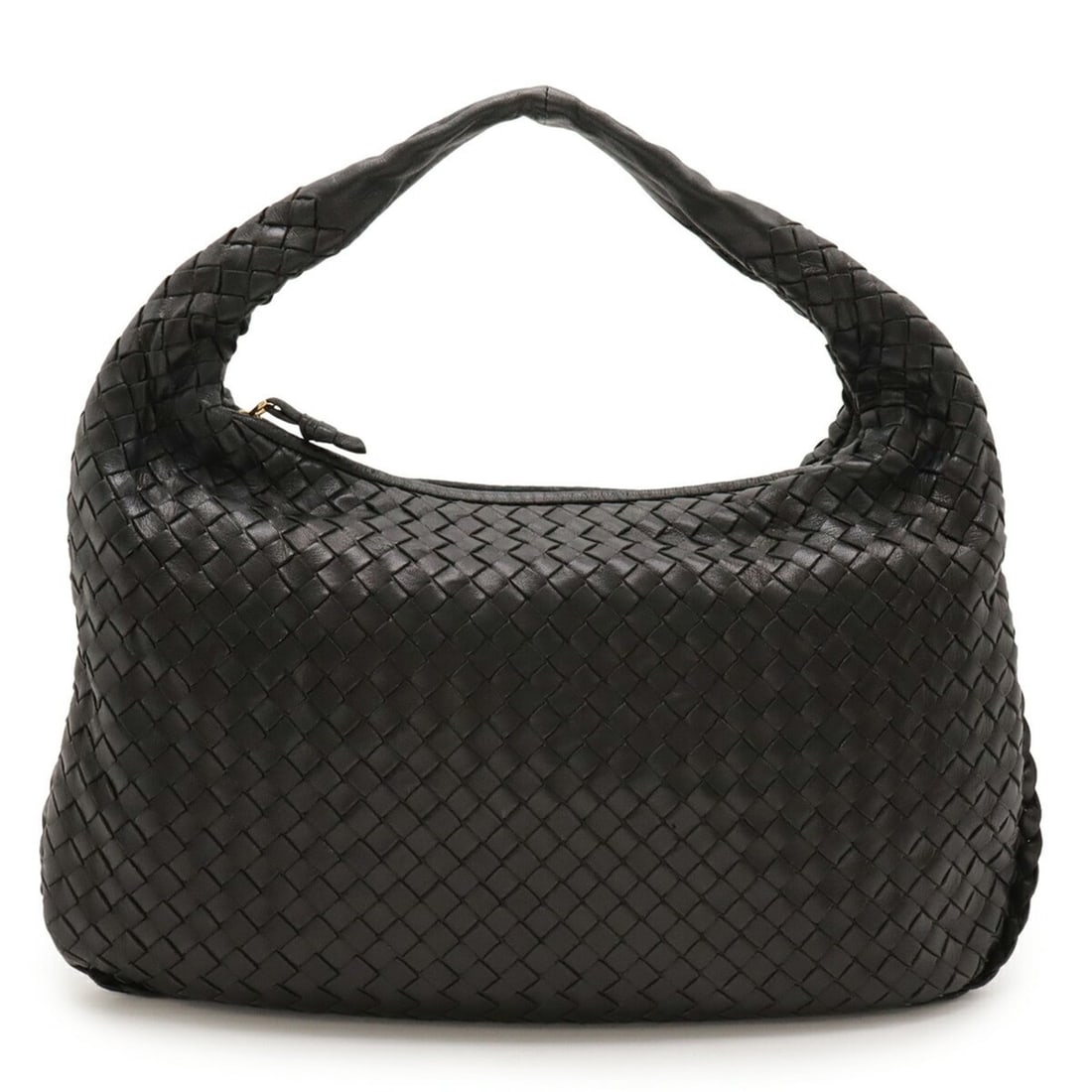 BOTTEGA VENETA Intrecciato Shoulder Bag/Handbag in Black Leather (Product Code: 115653) (1 of 13)