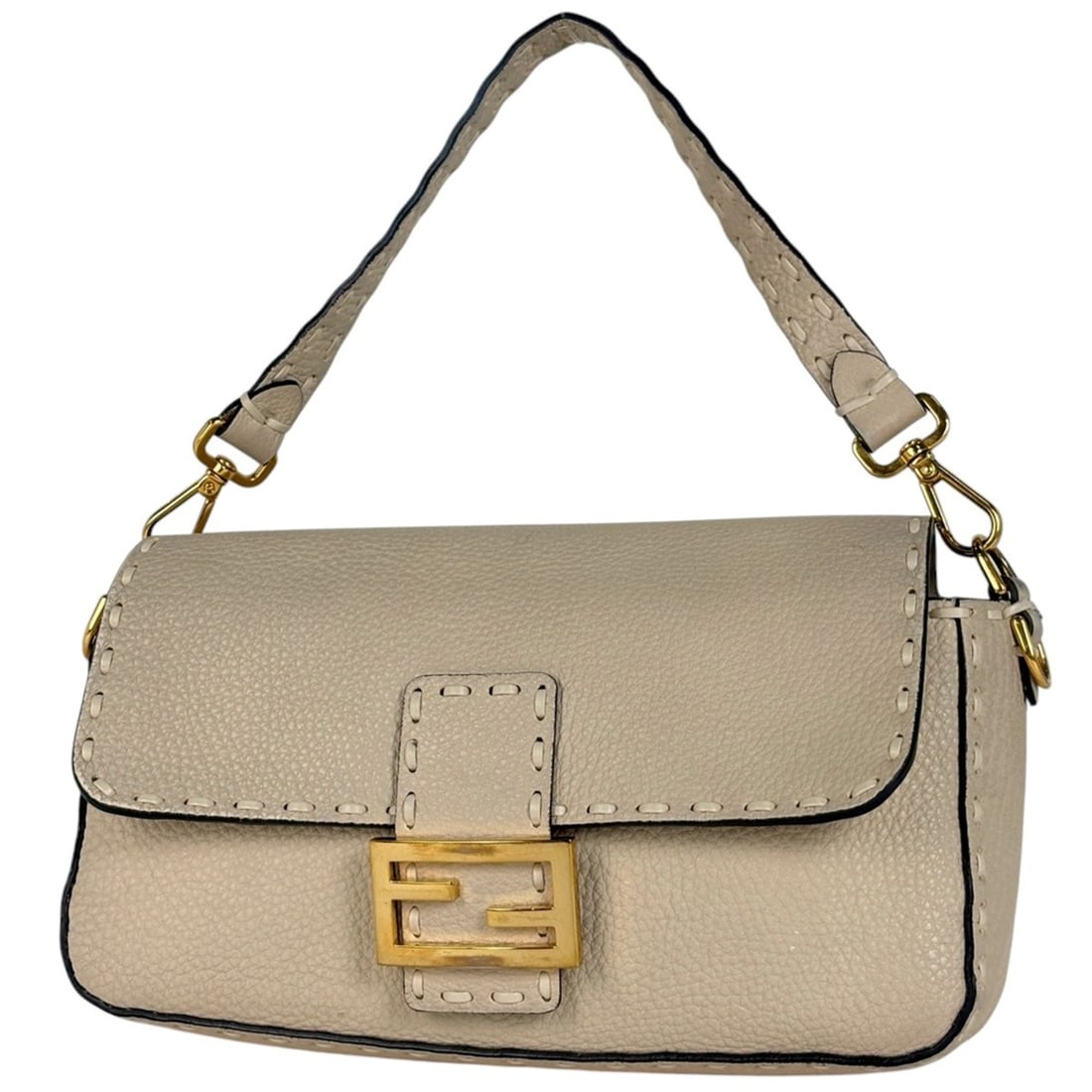 Fendi Selleria Mamma Bucket One-Shoulder Shoulder Bag in Beige Leather (8BR600) for Women: --- Catalog ---Category: SizeSize (HxWxD): 14cm x 27cm x 4.5cm / 5.51'' x 10.62'' x 1.77''Category: DesignType: Shoulder bagColor: BeigeGender: WomenMaterial: Leather Category: GeneralLine: SelleriaBr