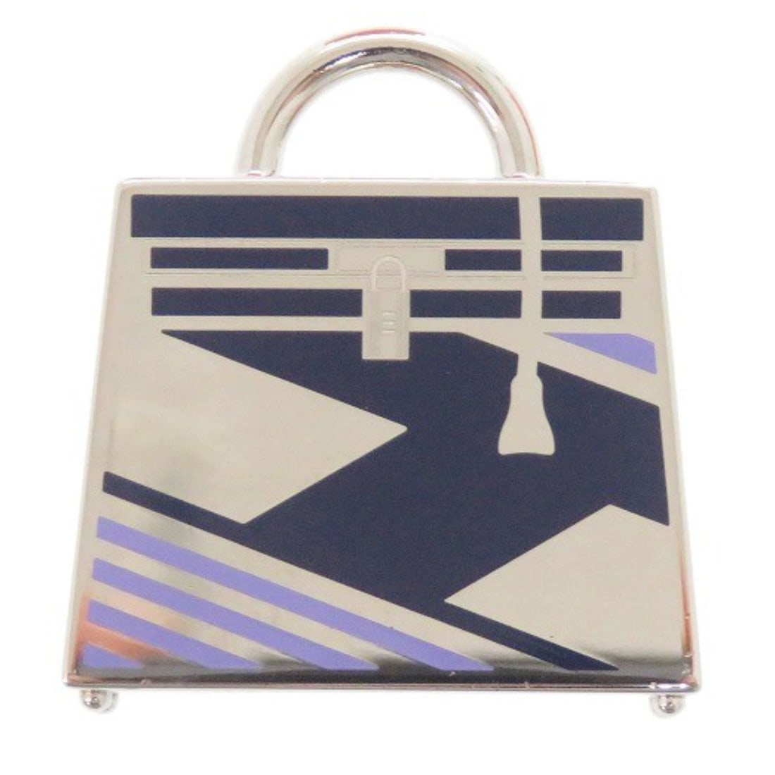 Hermes Like new Hermès Curiosite Kelly metal silver charm pendant top 0526 (1 of 13)