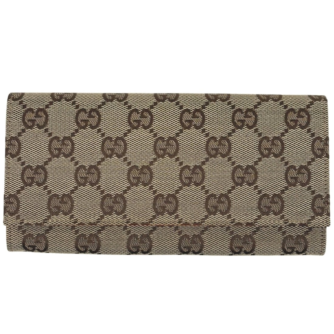 Gucci GG-patterned long wallet with bill compartment and coin purse in brown GG canvas (120967) for (1 of 12)