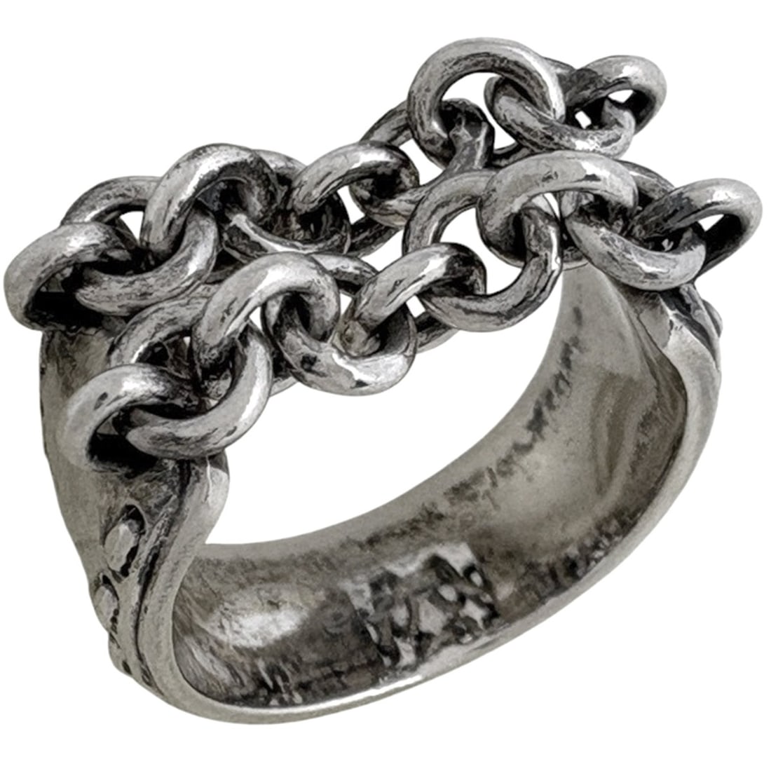 Hermes HERMES Mexico Chain Ring, 925 Sterling Silver, Women's: --- Catalog ---Category: SizeJP Size: 11US Size: 6Category: DesignColor: SilverGender: WomenMaterial: Silver 925Category: GeneralBrand: Hermes--- Item List ---Section: ConditionRanking: Rank B Used -