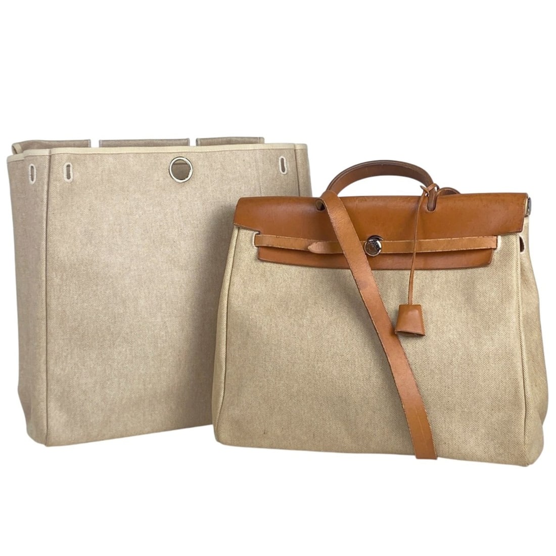 Hermes Hermès Airbag MM 2-Way Shoulder/Handbag in Toile H (Coated) Natural Brown, Size B, Women's (1 of 10)