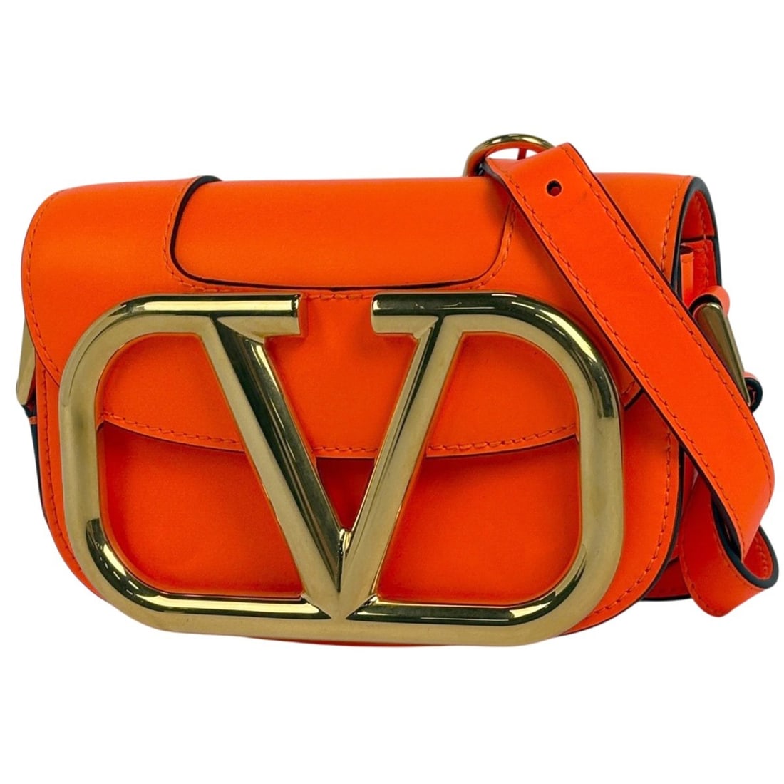 Valentino Garavani Super VEE Shoulder Bag, Crossbody Leather, Orange, Women's: --- Catalog ---Category: SizeSize (HxWxD): 11cm x 18cm x 6cm / 4.33'' x 7.08'' x 2.36''Category: DesignType: Shoulder bagColor: OrangeGender: WomenMaterial: Leather Category: GeneralBrand: Valentino G