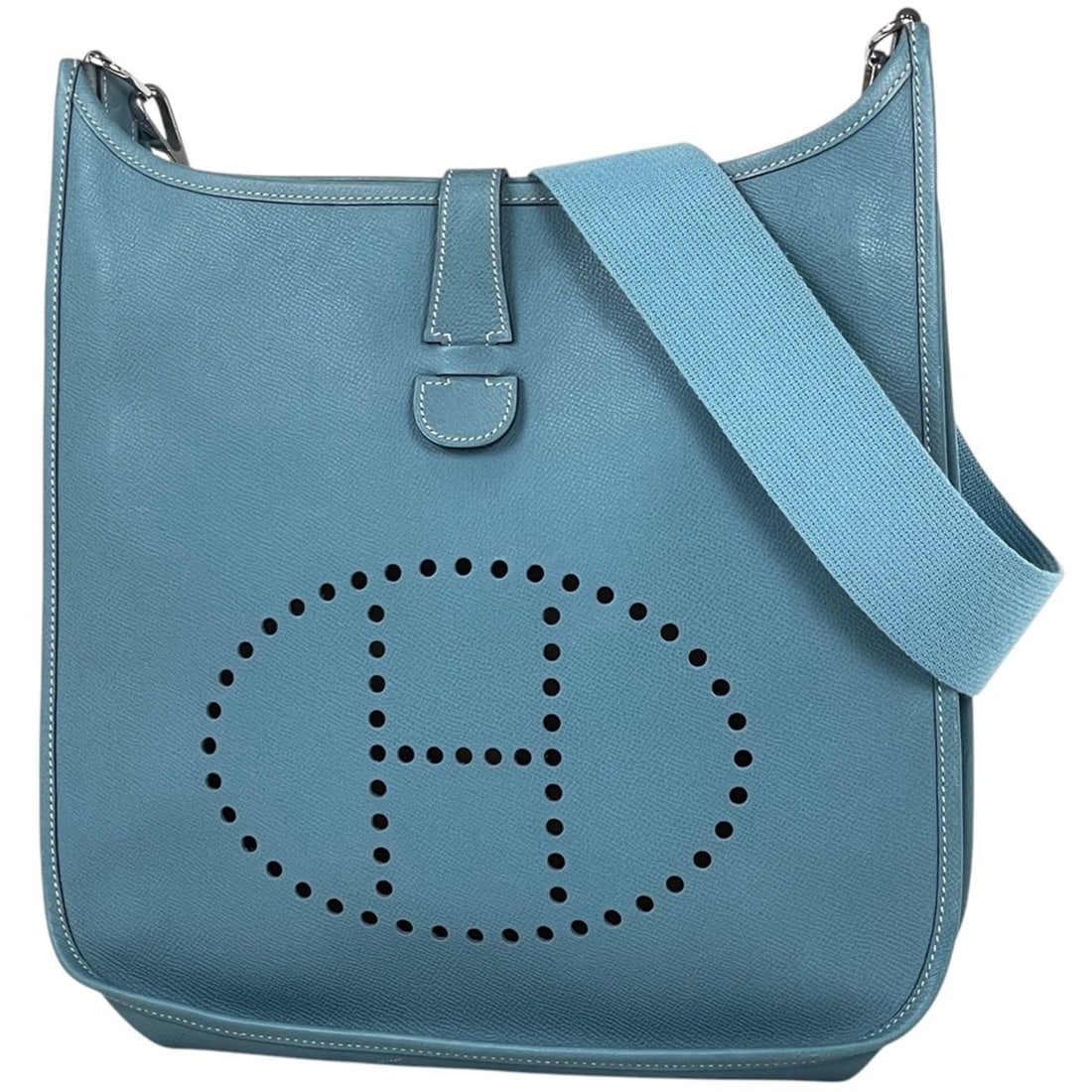 Hermes Hermès Evelyn 2 GM Perforated H Logo Shoulder Bag in Epsom Leather, Blue Jean, Women's: --- Catalog ---Category: SizeSize (HxWxD): 31cm x 30cm / 12.2'' x 11.81''Category: DesignType: Shoulder bagColor: Blue jeanGender: WomenMaterial: Epsom leather Category: GeneralBrand: Hermes--- Item L