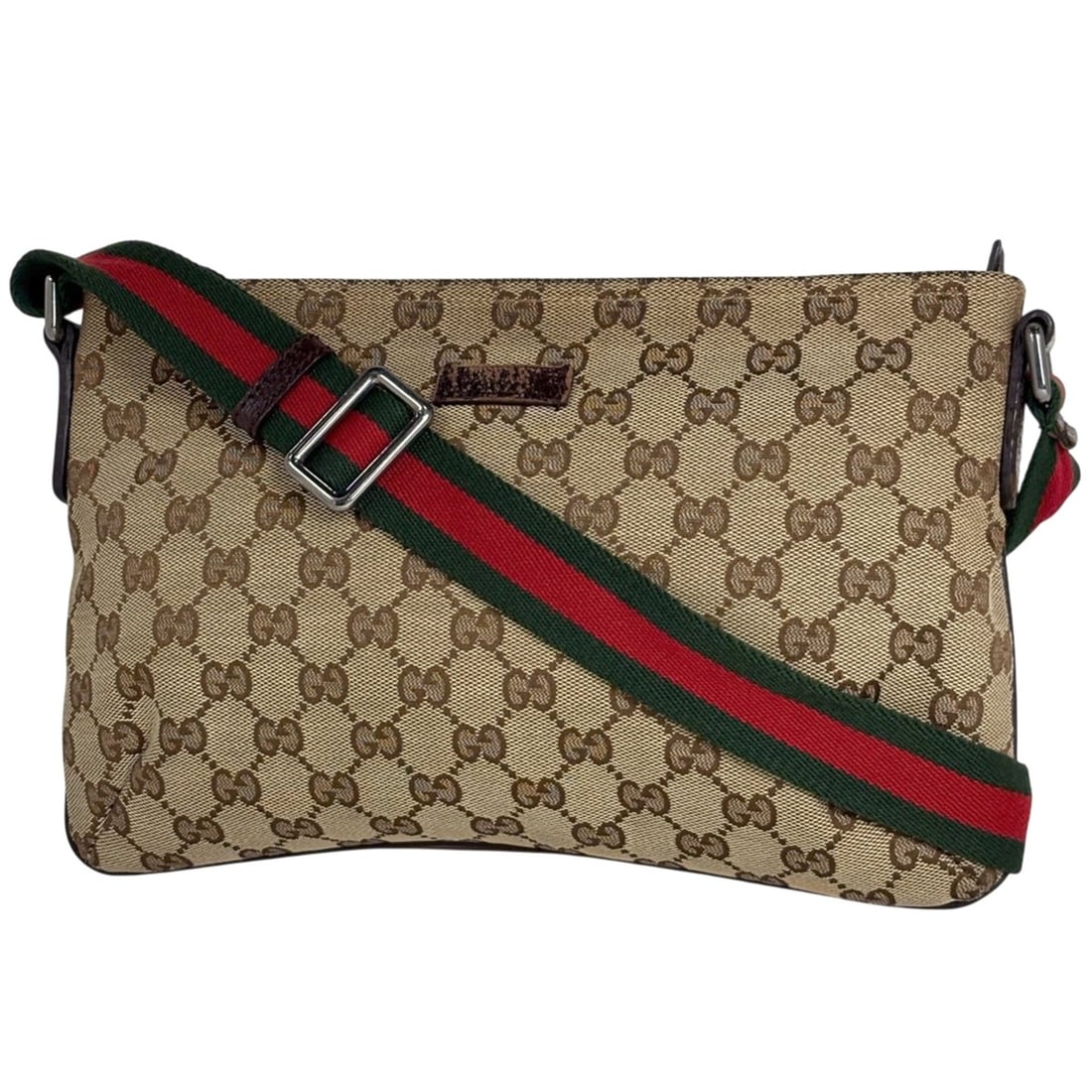 Gucci GG Pattern Shoulder Bag, Sherry Line Web Canvas, Brown, 189749, Women's (1 of 10)