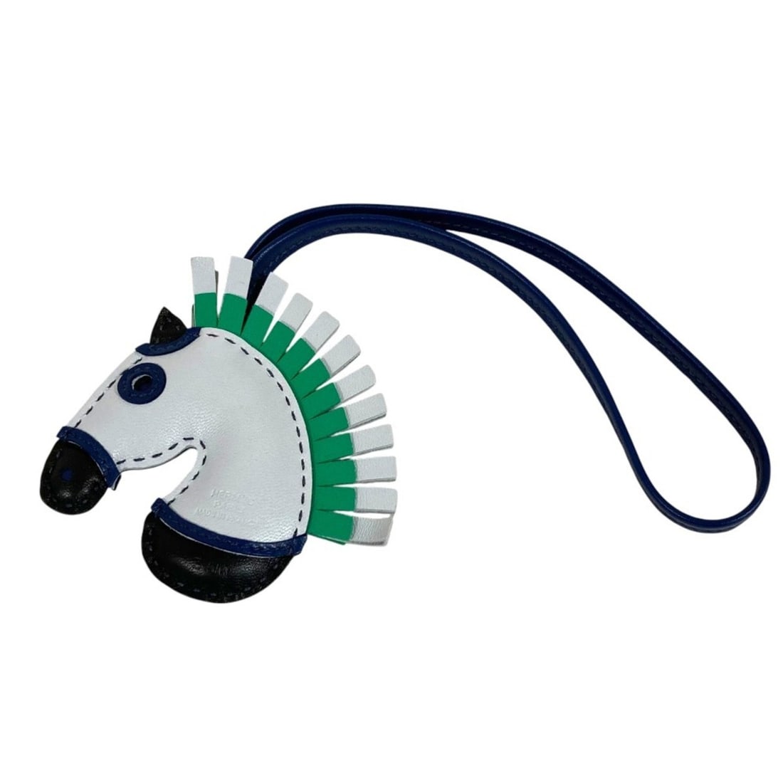 HERMES GG Camaieu Charm Rodeo Light Blue Navy Women's: --- Catalog ---Category: SizeChain Length: 370.00mm / 14.57''Size (HxWxD): 90.00mm x 80.00mm / 3.54'' x 3.15''Category: DesignType: Handbag charmColor: Light blue, NavyGender: WomenCategory: GeneralBr