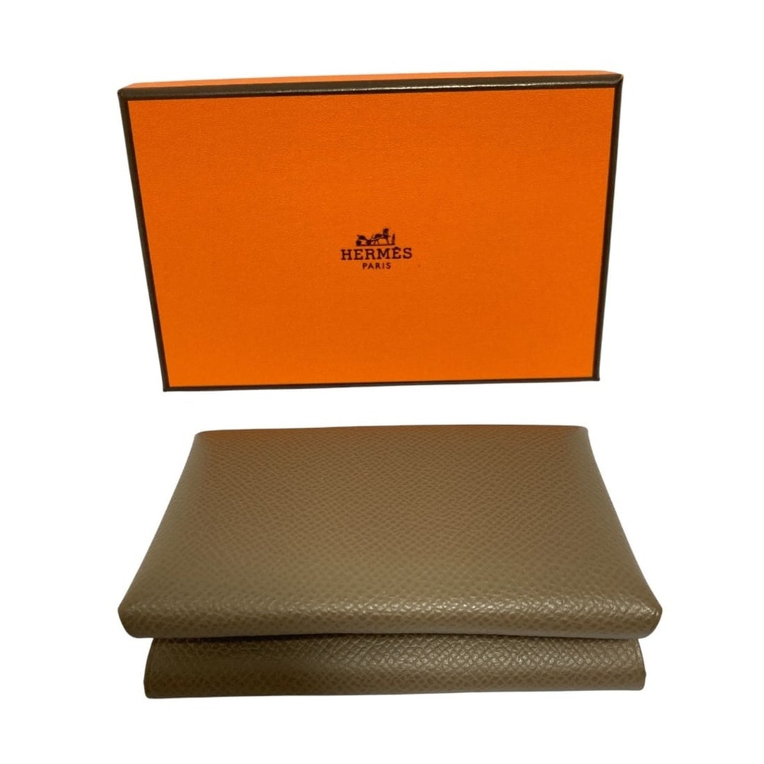 HERMES 2024 Calvi Coin and Card Case, Epson Etoupe, Greige, for Men Women (1 of 15)