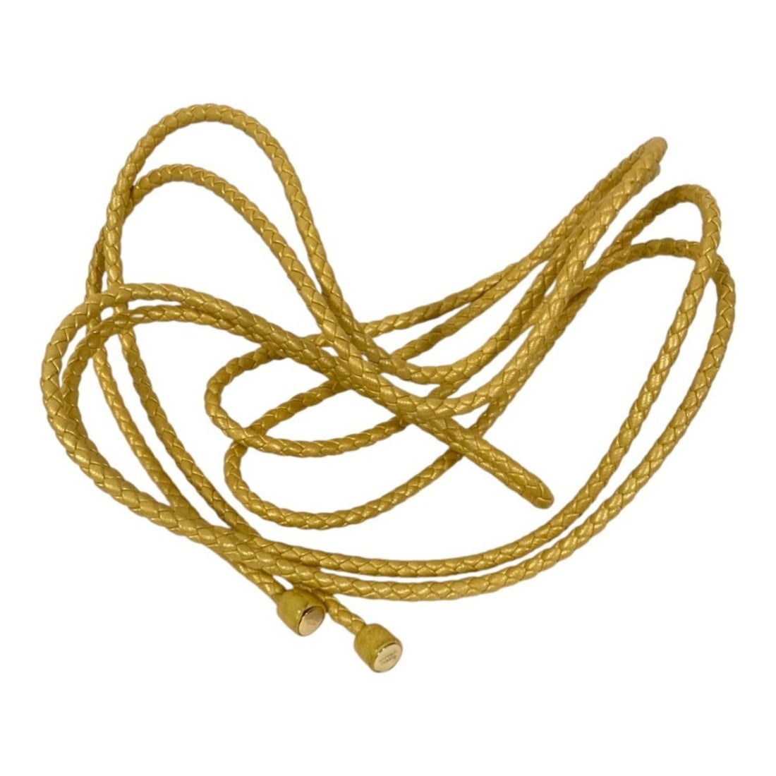 BOTTEGA VENETA Bottega Veneta Intrecciato Leather Rope Belt Strap Beige Women's (1 of 20)