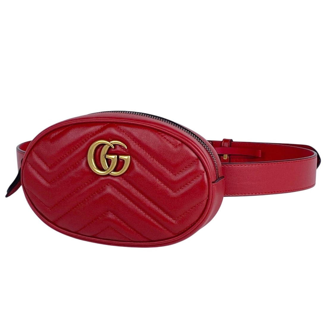 Gucci GG Marmont Waist Bag, Belt Body Leather, Red, Women's, 476434: --- Catalog ---Category: SizeSize (HxWxD): 11cm x 18cm x 4.5cm / 4.33'' x 7.08'' x 1.77''Category: DesignType: Fanny pack, Sling bagColor: Red colorGender: WomenMaterial: Leather Category: GeneralBran