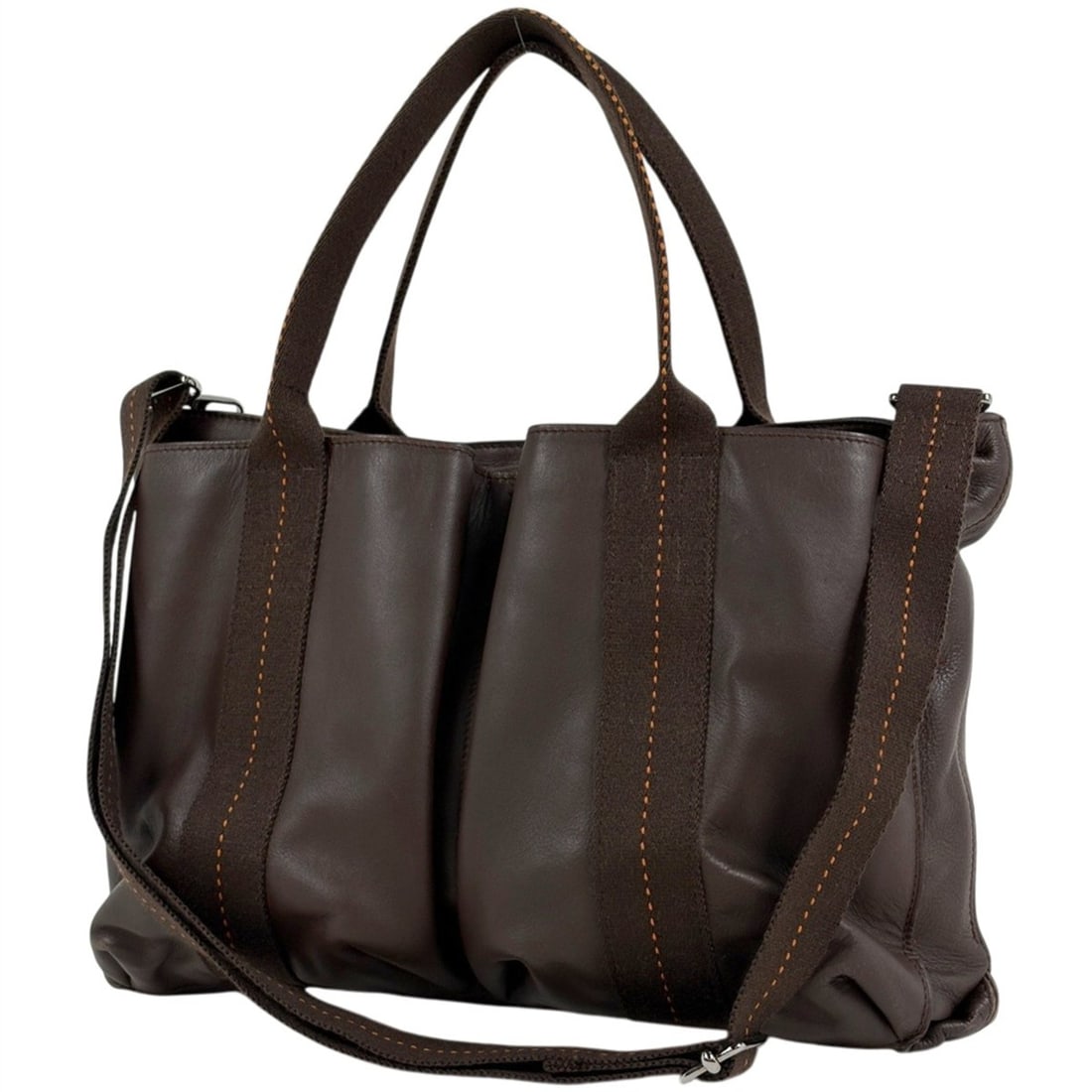 Hermes Hermès Caravan Horizontal MM 2-Way Shoulder Bag in Veau Derma Dark Brown for Women (1 of 13)