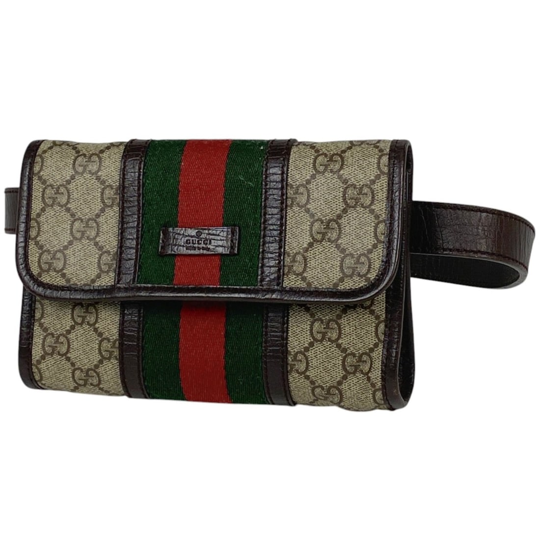 Gucci GG-patterned belt bag, waist Sherry Line Web, coated canvas, brown, 152597, women's: --- Catalog ---Category: SizeSize (HxWxD): 12.5cm x 19cm x 4cm / 4.92'' x 7.48'' x 1.57''Category: DesignType: Fanny pack, Sling bagColor: BrownGender: WomenMaterial: Coated canvas , Leather Category: