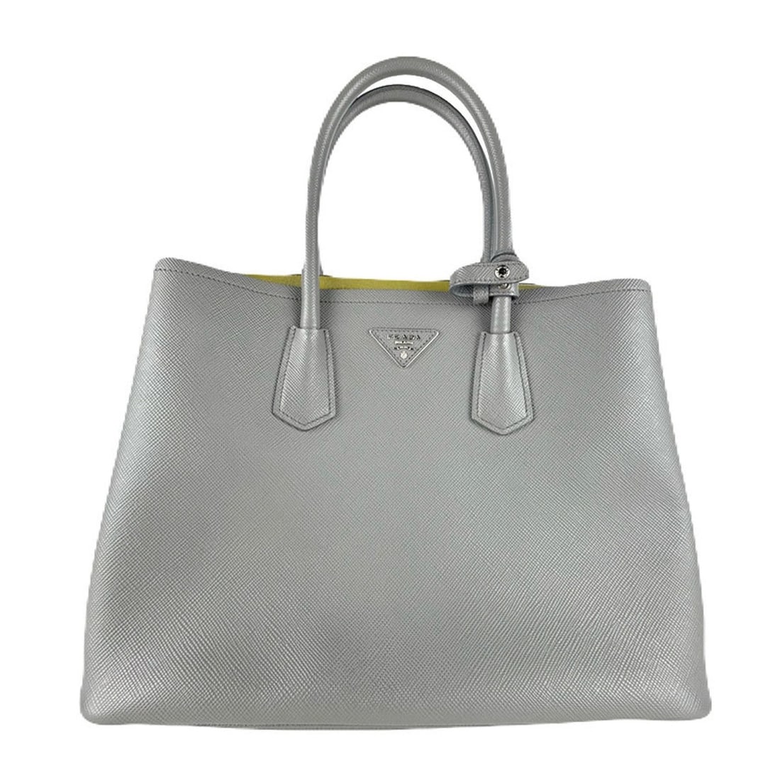 Prada PRADA handbag shoulder bag leather gray women's z8415: --- Catalog ---Category: SizeSize (HxWxD): 27cm x 35cm x 17cm / 10.62'' x 13.77'' x 6.69''Category: DesignType: Handbag, Shoulder bagColor: GrayGender: WomenMaterial: Leather Category: GeneralBrand: P