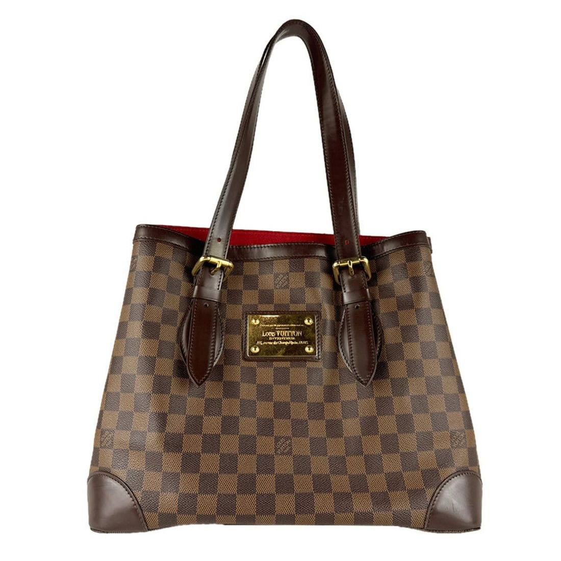 Louis Vuitton Damier Hampstead MM Shoulder Bag in Canvas Ebene Leather, Women's, N51204 z8427: --- Catalog ---Category: SizeSize (HxWxD): 28cm x 34cm x 17cm / 11.02'' x 13.38'' x 6.69''Category: DesignType: Shoulder bagColor: Damier Canvas, EbeneGender: WomenMaterial: Damier Canvas Category: Ge