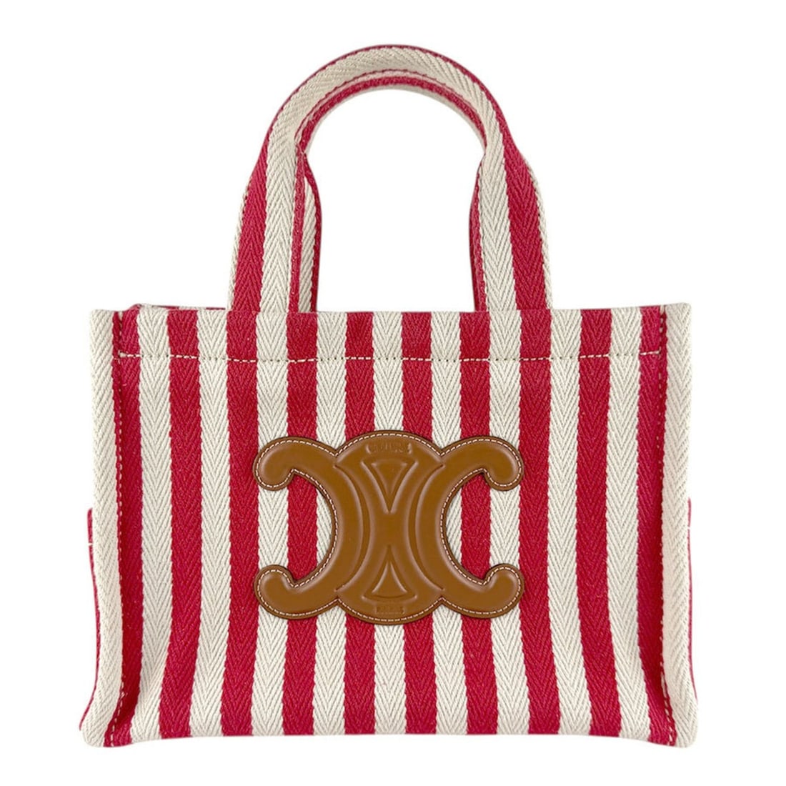 Celine Small Cabas Thais Canvas/Leather Shoulder Bag in Red/Ivory/Brown, Women's, Z8468: --- Catalog ---Category: SizeSize (HxWxD): 18cm x 26cm x 13cm / 7.08'' x 10.23'' x 5.11''Category: DesignType: Handbag, Shoulder bagColor: Brown, Ivory, Red colorGender: WomenMaterial: Canvas , Leathe