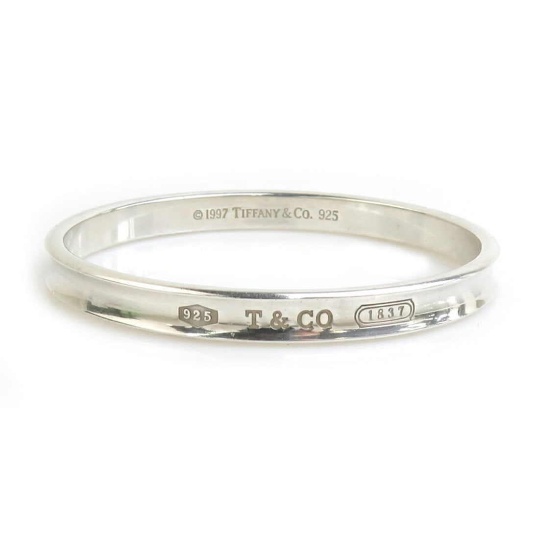 Tiffany & Co. Bangle Bracelet, 925 Sterling Silver, Women's, e61380j (1 of 13)