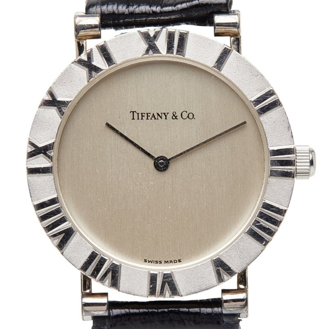 Tiffany & Co. Atlas Watch D286753, Swiss Quartz Movement, Gray Dial, Sterling Silver, Men's (1 of 12)