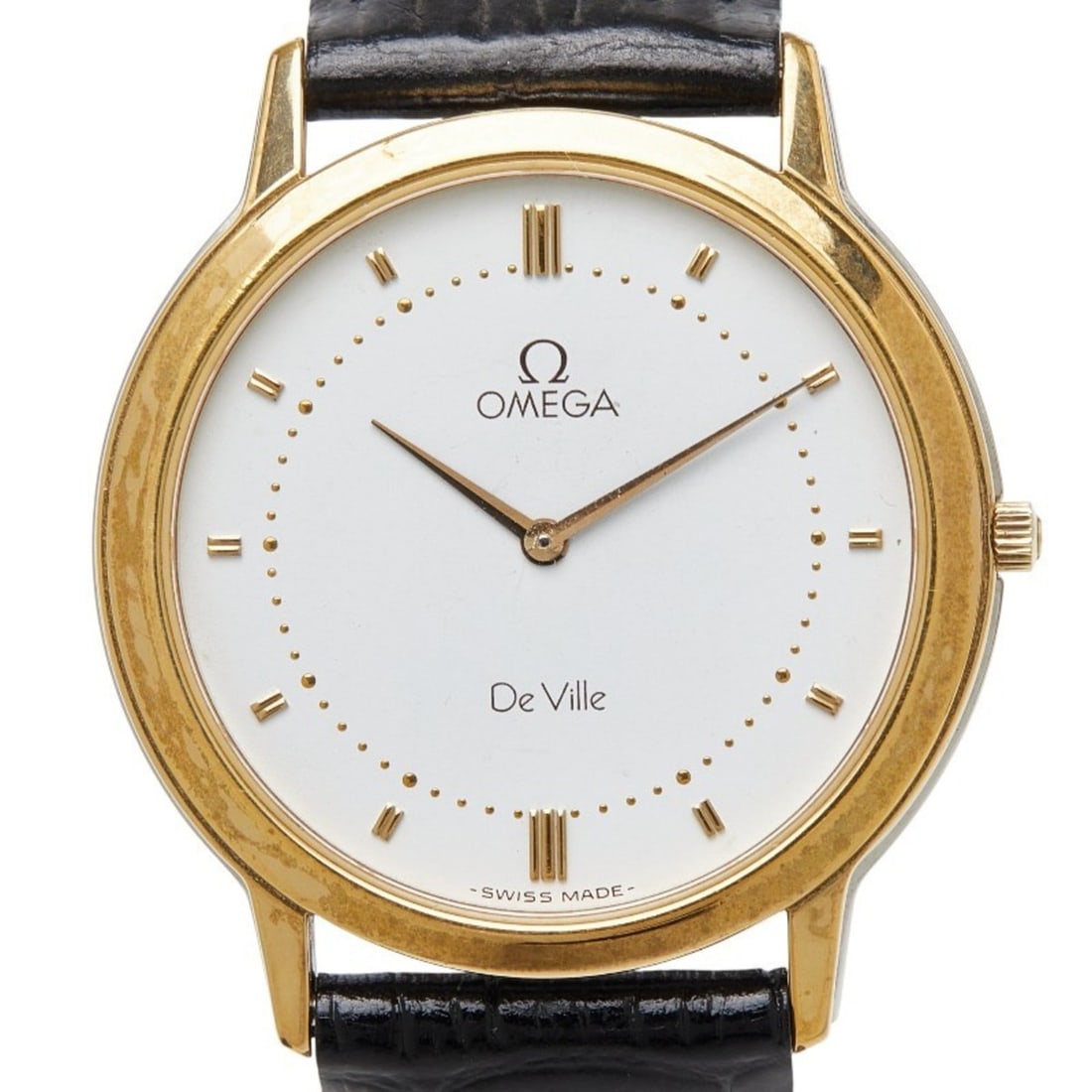 Omega De Ville Watch, Swiss Quartz, White Dial, Stainless Steel, Leather, Men's, OMEGA (1 of 11)