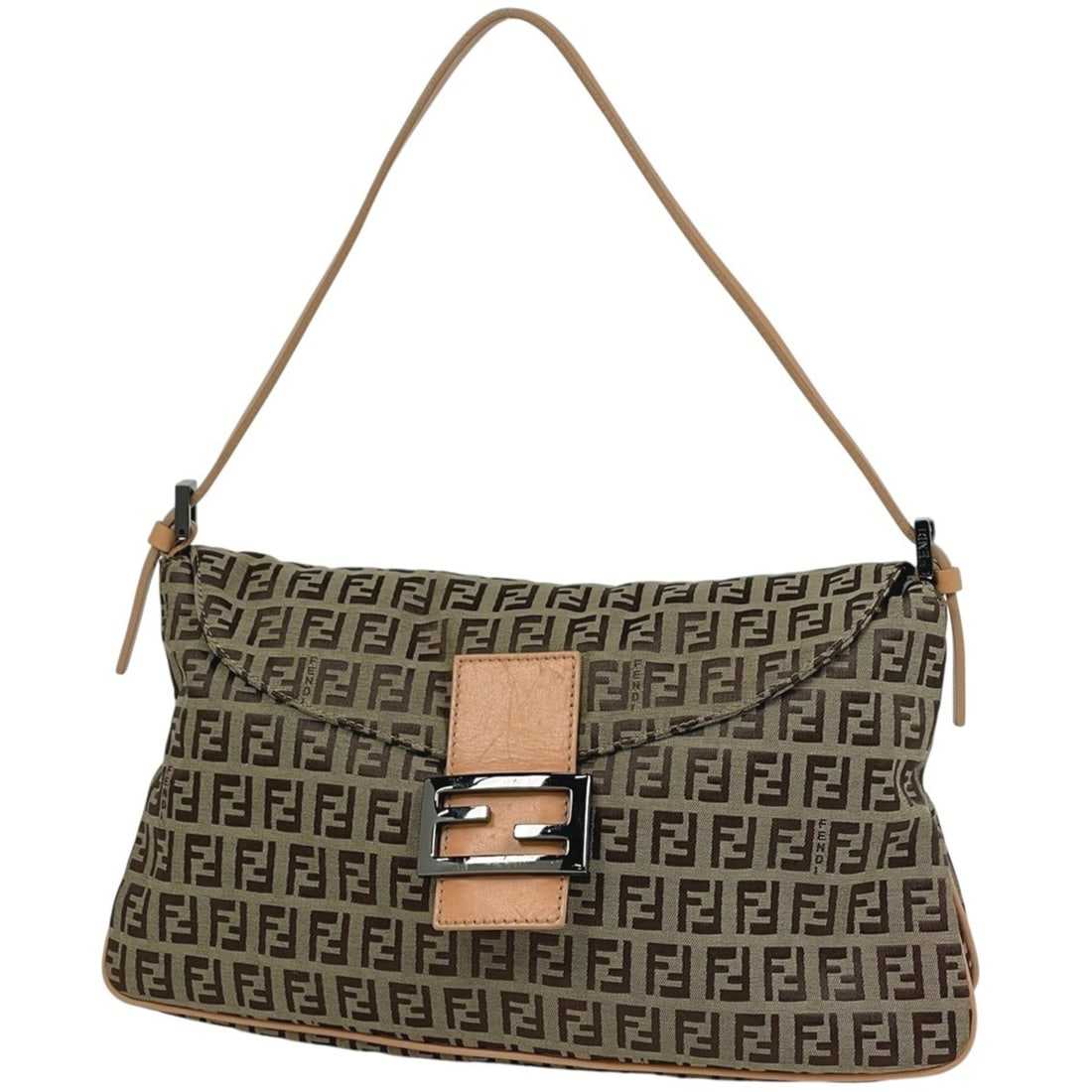 Fendi Zucchino Print Shoulder Bag, Mamma Baguette Logo Handbag, Beige Canvas Bag for Women: --- Catalog ---Category: SizeSize (HxWxD): 18cm x 32cm x 4cm / 7.08'' x 12.59'' x 1.57''Category: DesignType: Handbag, Shoulder bagColor: BeigeGender: WomenMaterial: Canvas , Leather Category: General