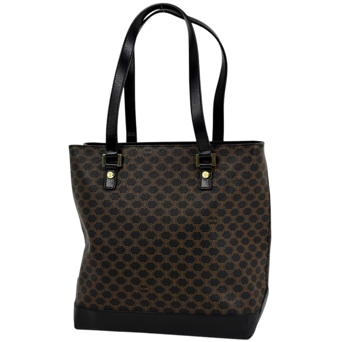 Celine Macadam Tote Bag, Coated Canvas, Black, Women's (1 of 12)