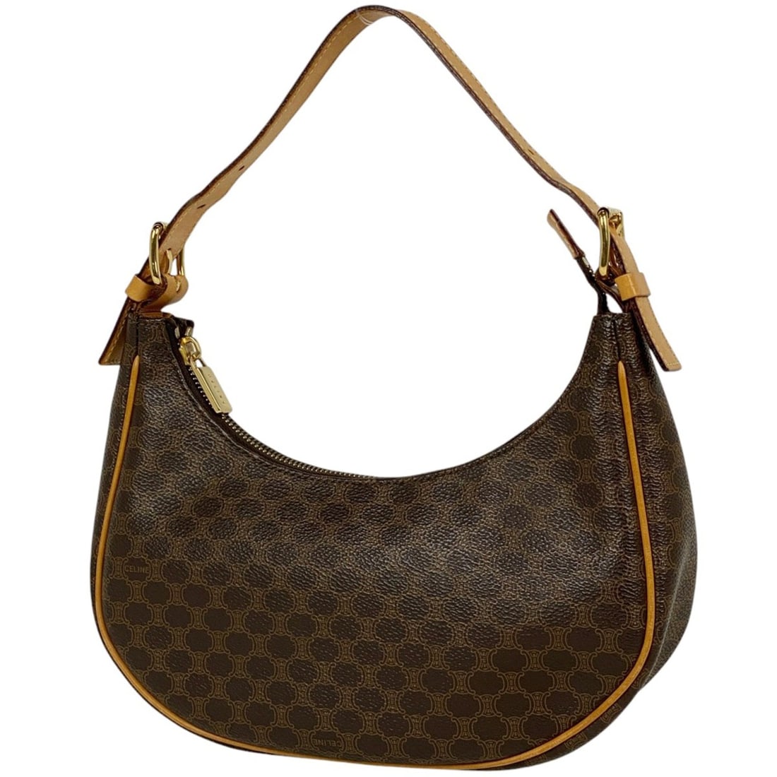 Celine Macadam pattern shoulder bag, one-shoulder handbag, coated canvas, brown, women's: --- Catalog ---Category: SizeSize (HxWxD): 12.5cm x 24cm x 6.5cm / 4.92'' x 9.44'' x 2.55''Category: DesignType: Handbag, Shoulder bagColor: BrownGender: WomenMaterial: Coated canvas , Leather Categor