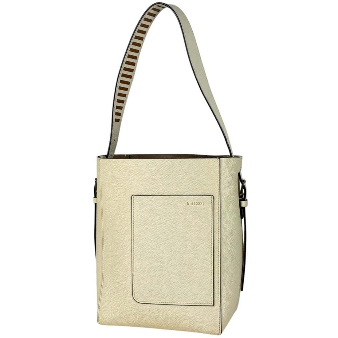 Valextra Small One-Shoulder Bucket Bag in White Leather for Women: --- Catalog ---Category: SizeSize (HxWxD): 25cm x 19cm x 11.5cm / 9.84'' x 7.48'' x 4.52''Category: DesignType: Shoulder bagColor: WhiteGender: WomenMaterial: Leather Outer Pocket: Open pocket 1Catego