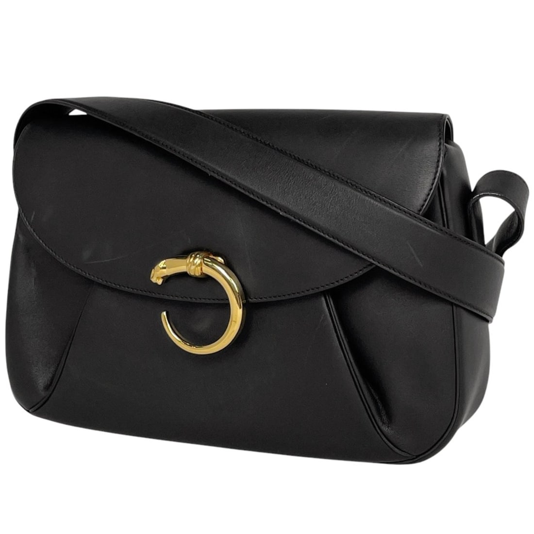 Cartier Panthere Shoulder Bag, Crossbody Leather, Black, Women's (1 of 11)